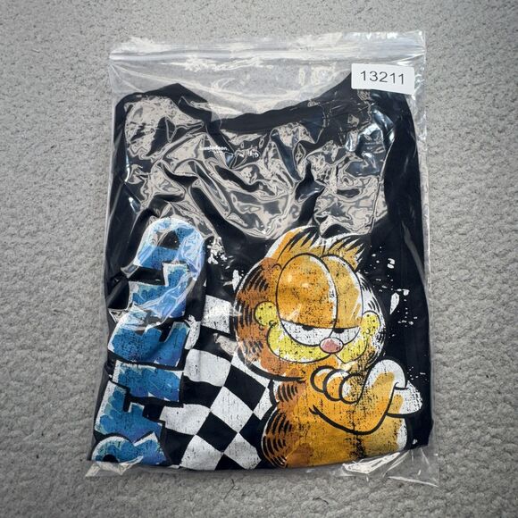 Garfield Shirt Mens Large Black Nickelodeon Graphic‎ Tee Cartoon Funny Comic - Picture 9 of 9